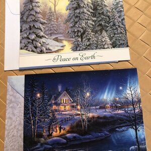 National Wild Life Association Lot of 5 Nature Holiday Cards with Envelopes